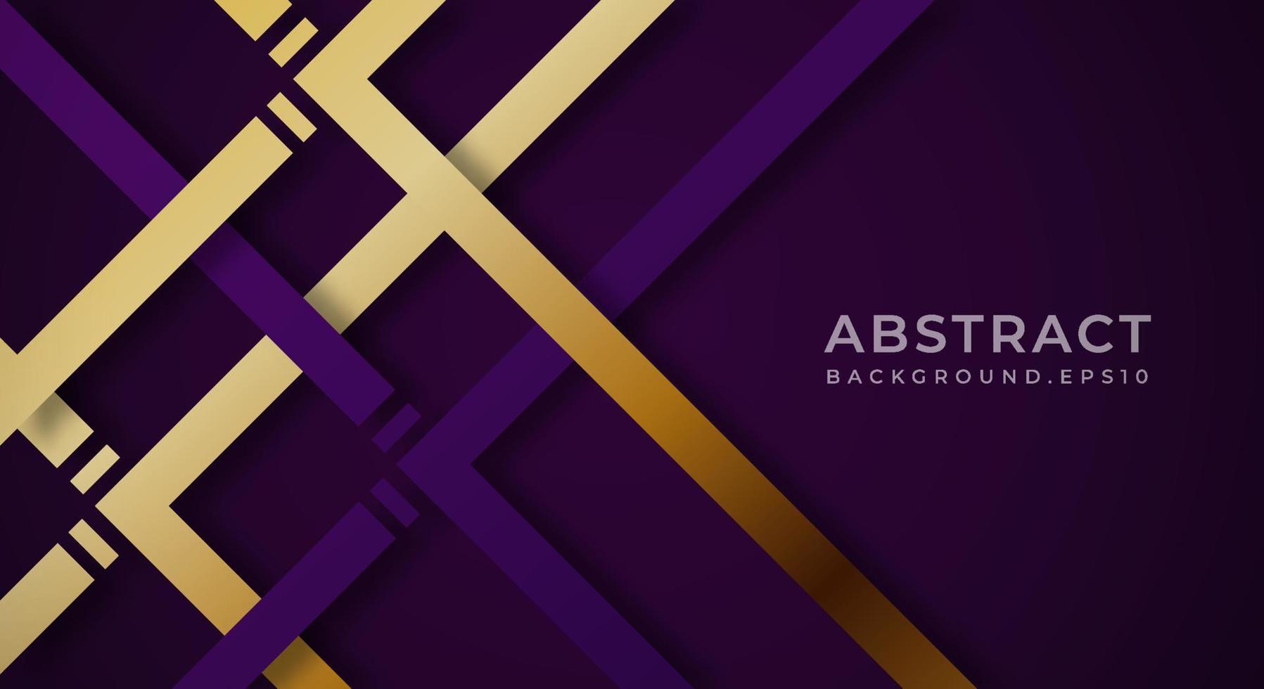 abstract donker Purper 3d achtergrond met goud en Purper lijnen papier besnoeiing stijl getextureerd. bruikbaar voor decoratief web lay-out, poster, banier, zakelijke brochure en congres sjabloon ontwerp vector