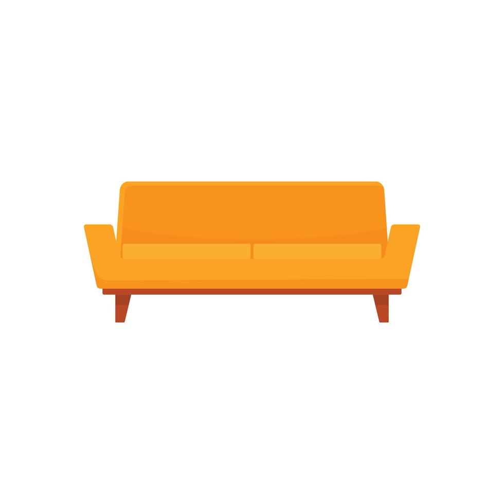 kameelrug sofa icoon, vlak stijl vector