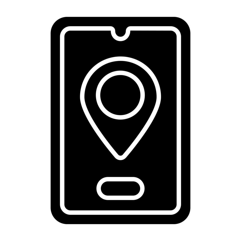 modern design icoon van mobiele locatie vector