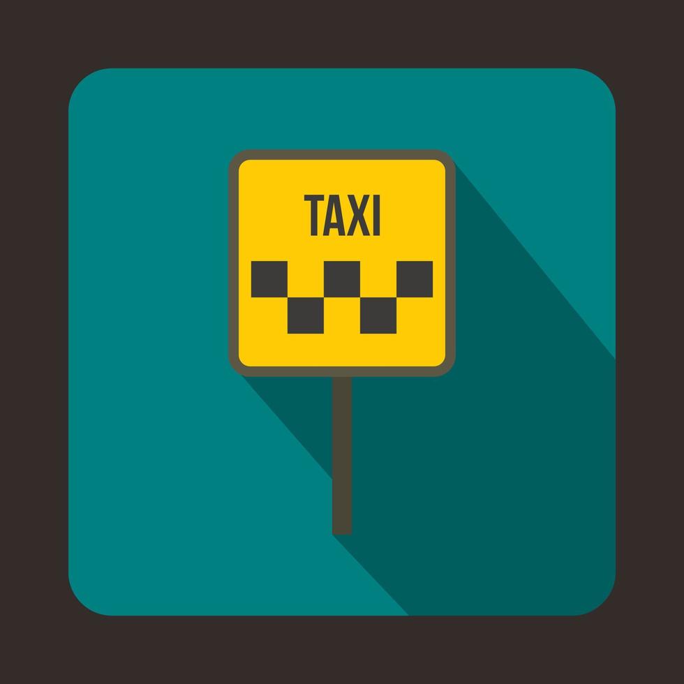 teken taxi icoon, vlak stijl vector