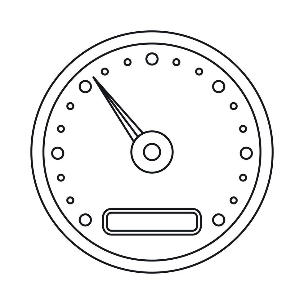 snelheidsmeter icoon, schets stijl vector