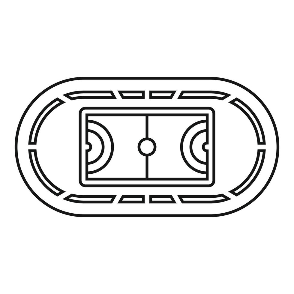 top sport veld- icoon, schets stijl vector