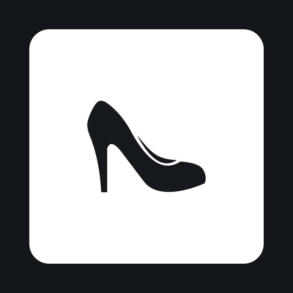 vrouwen schoen met hakken icoon, gemakkelijk stijl vector