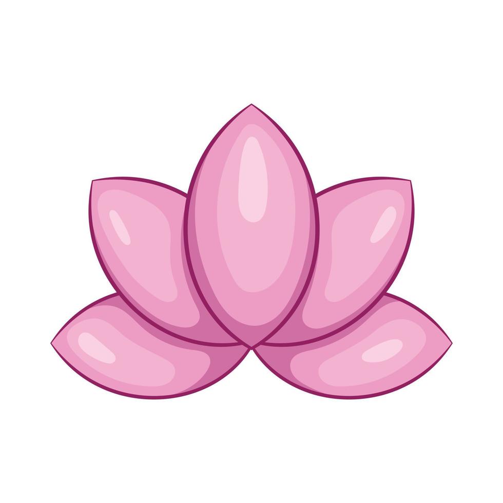 lotus bloem icoon, tekenfilm stijl vector