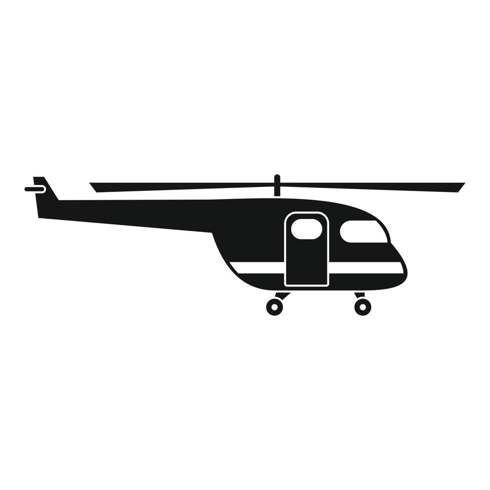redden helikopter icoon, gemakkelijk stijl vector