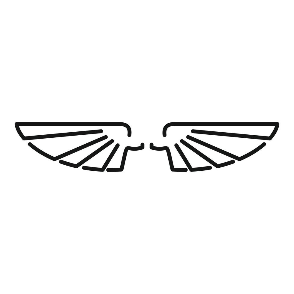 decoratie Vleugels icoon, schets stijl vector