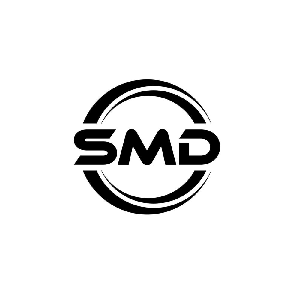 smd brief logo ontwerp in illustratie. vector logo, schoonschrift ontwerpen voor logo, poster, uitnodiging, enz.