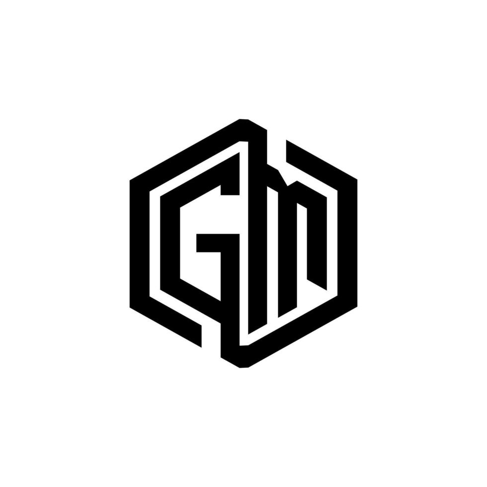 gm brief logo ontwerp in illustratie. vector logo, schoonschrift ontwerpen voor logo, poster, uitnodiging, enz.