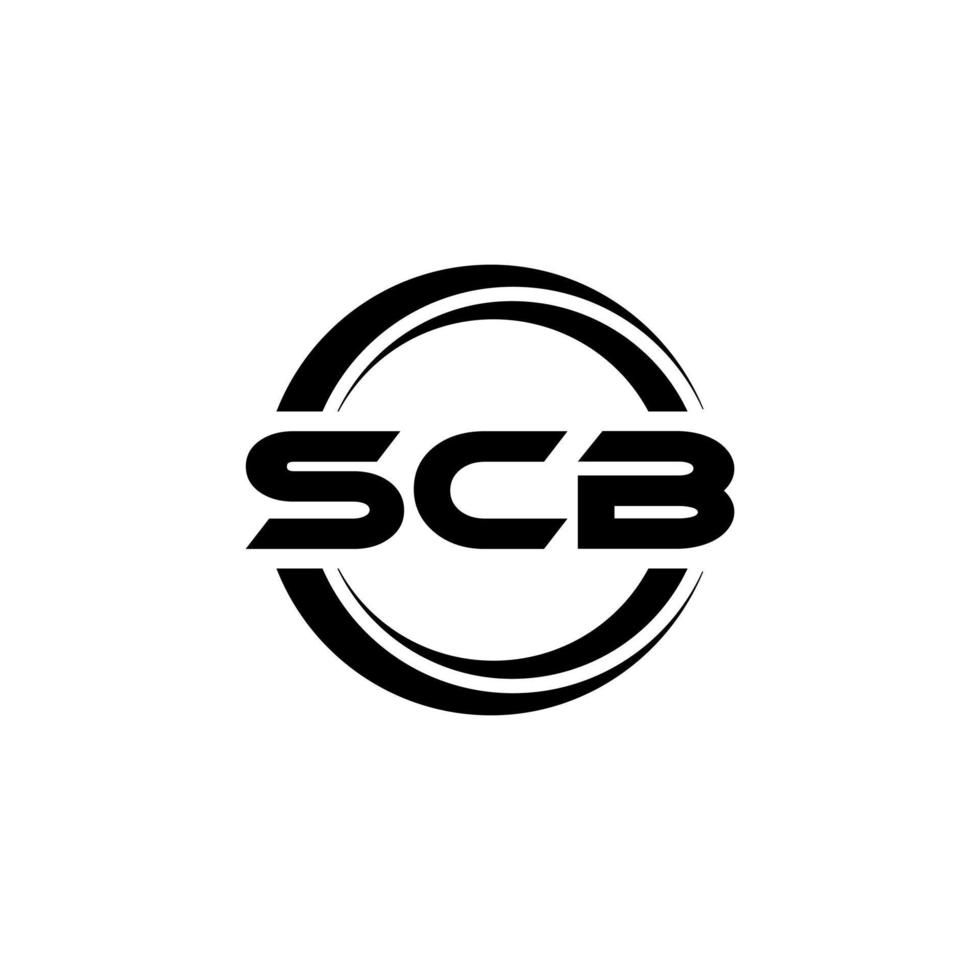 scb brief logo ontwerp in illustratie. vector logo, schoonschrift ontwerpen voor logo, poster, uitnodiging, enz.