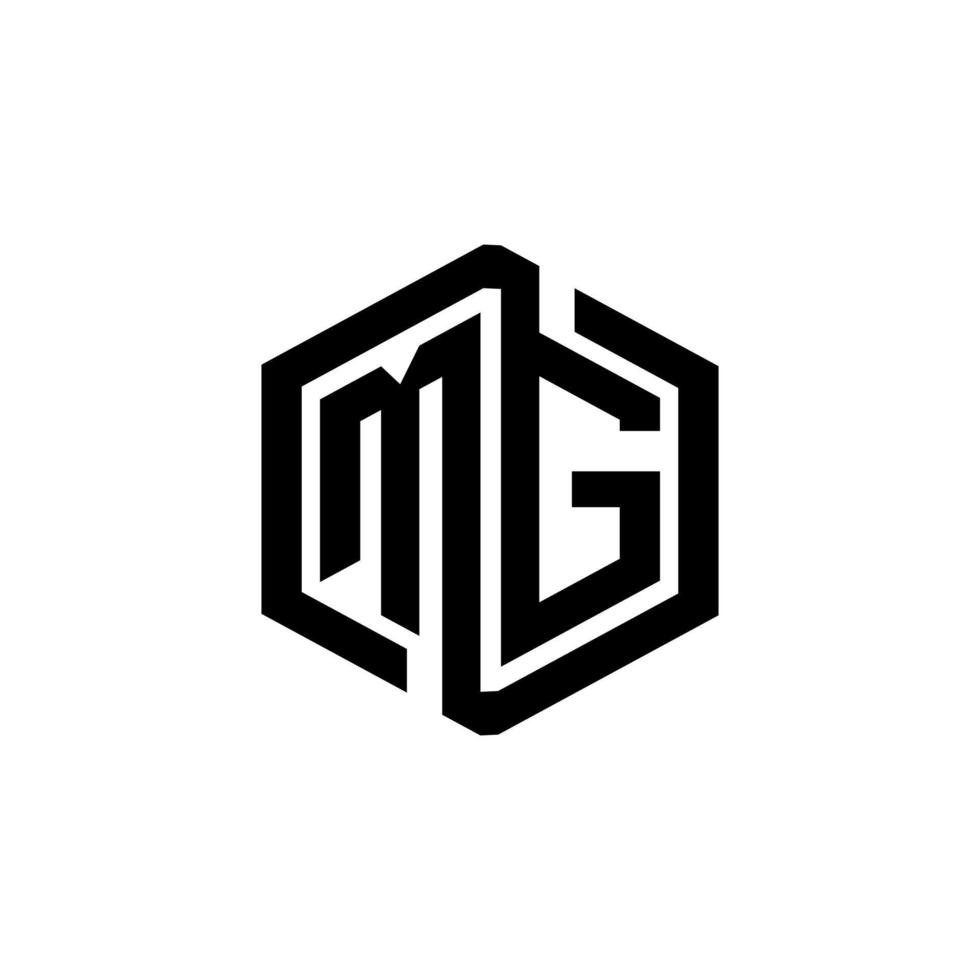 mg brief logo ontwerp in illustratie. vector logo, schoonschrift ontwerpen voor logo, poster, uitnodiging, enz.