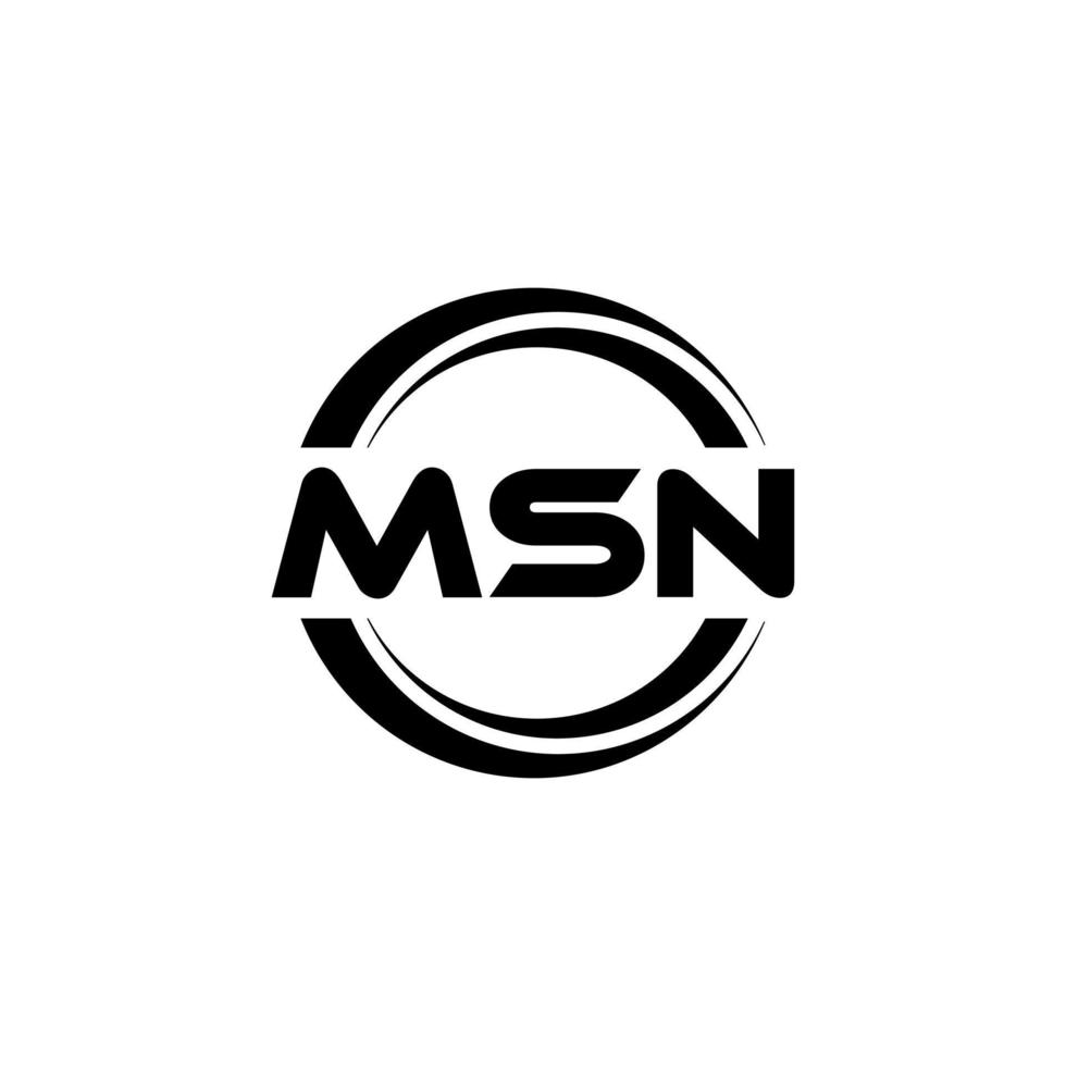 msn brief logo ontwerp in illustratie. vector logo, schoonschrift ontwerpen voor logo, poster, uitnodiging, enz.