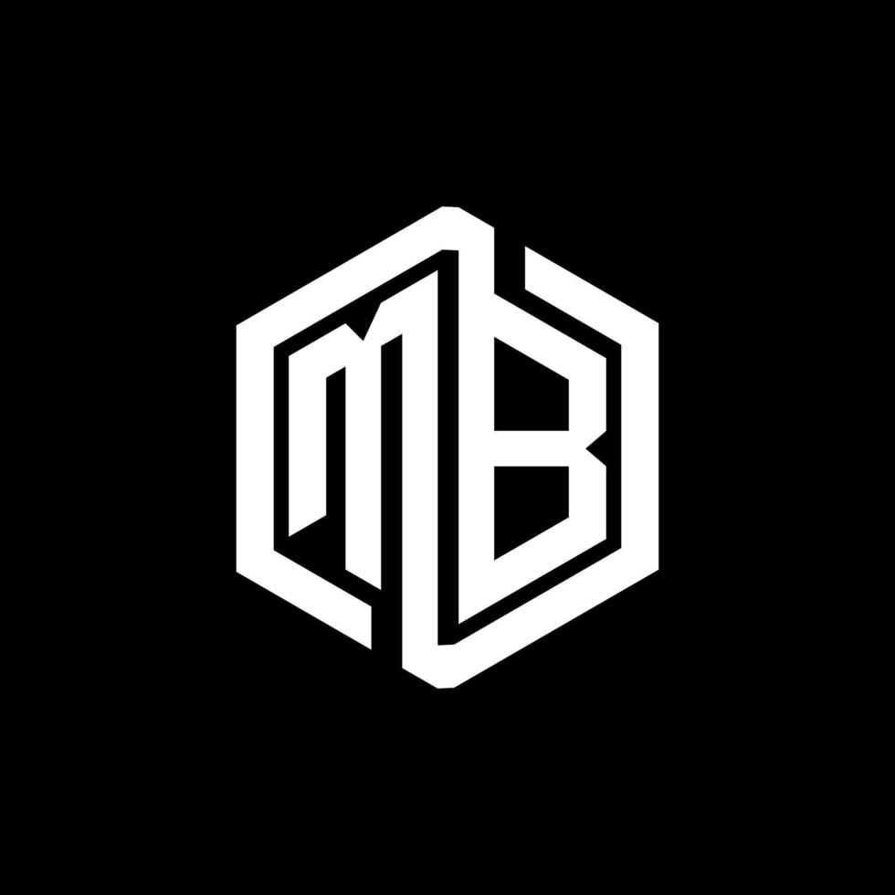 mb brief logo ontwerp in illustratie. vector logo, schoonschrift ontwerpen voor logo, poster, uitnodiging, enz.