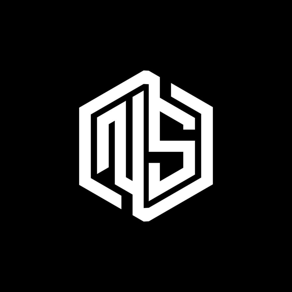 NS brief logo ontwerp in illustratie. vector logo, schoonschrift ontwerpen voor logo, poster, uitnodiging, enz.