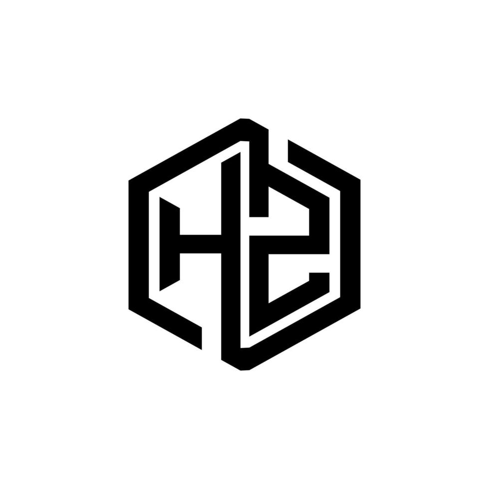 hz brief logo ontwerp in illustratie. vector logo, schoonschrift ontwerpen voor logo, poster, uitnodiging, enz.