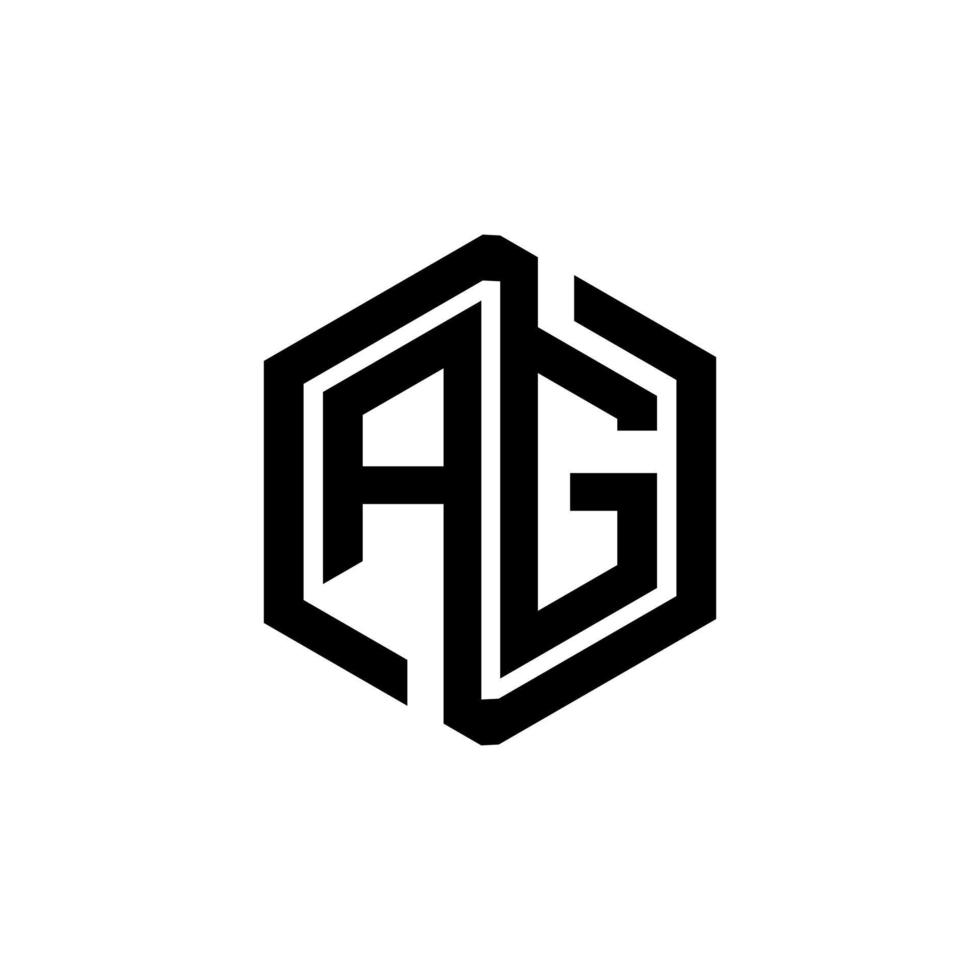 ag brief logo ontwerp in illustratie. vector logo, schoonschrift ontwerpen voor logo, poster, uitnodiging, enz.