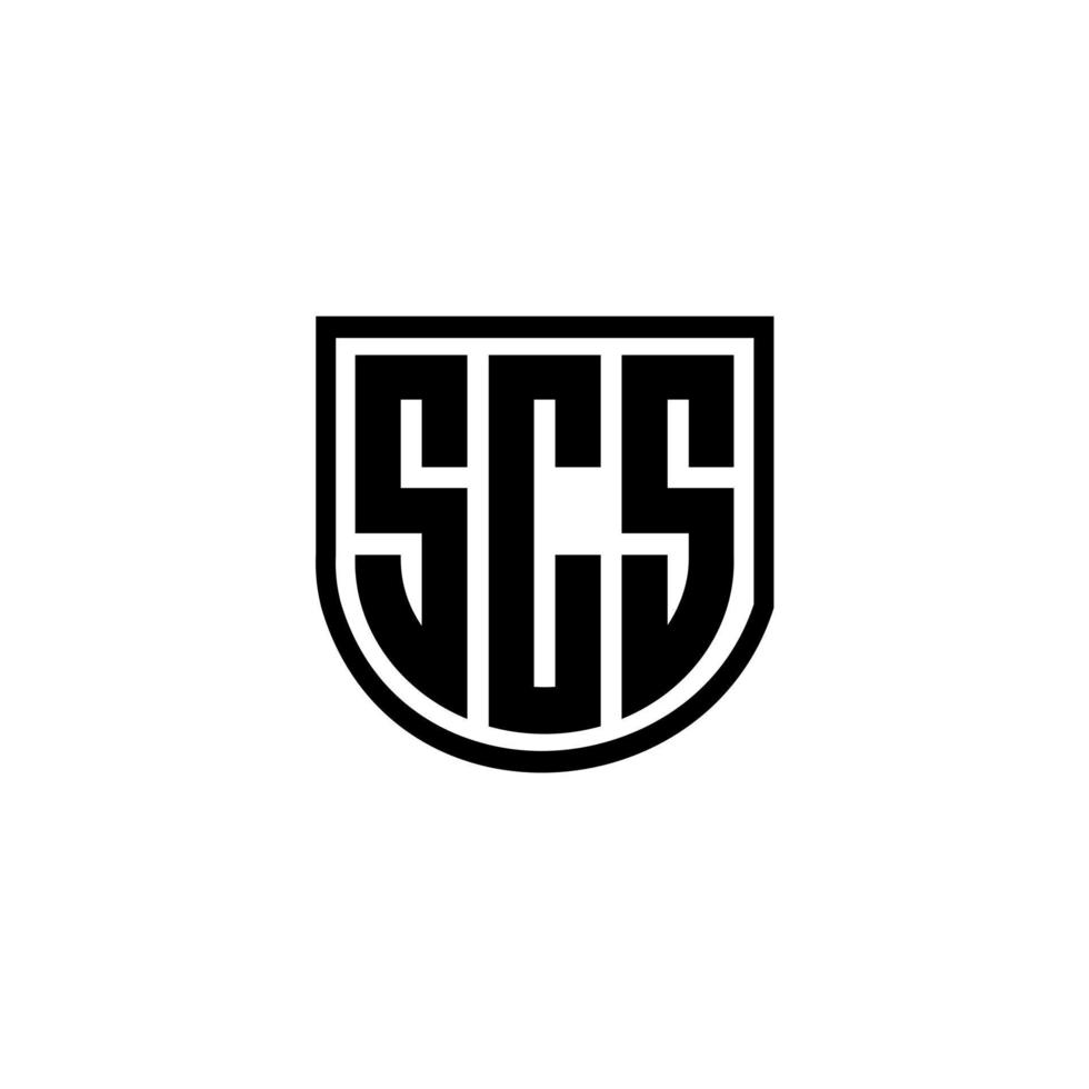scs brief logo ontwerp in illustratie. vector logo, schoonschrift ontwerpen voor logo, poster, uitnodiging, enz.