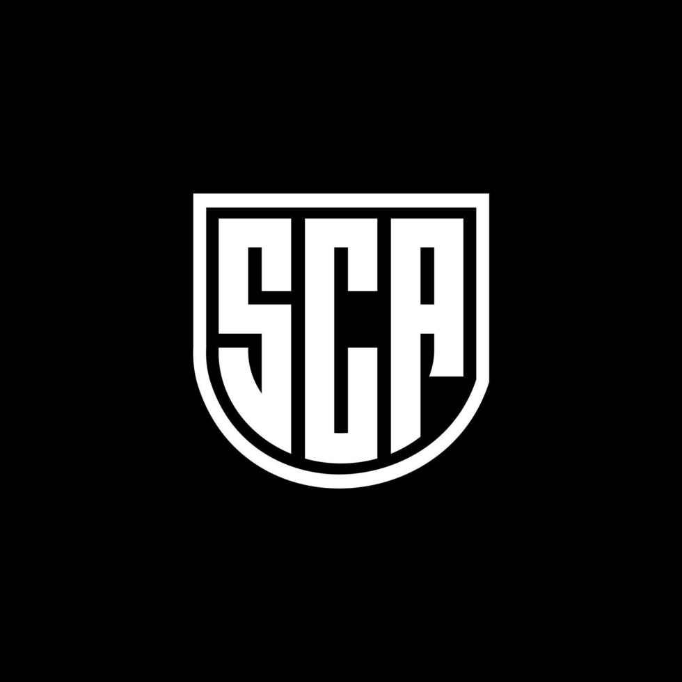 sca brief logo ontwerp in illustratie. vector logo, schoonschrift ontwerpen voor logo, poster, uitnodiging, enz.