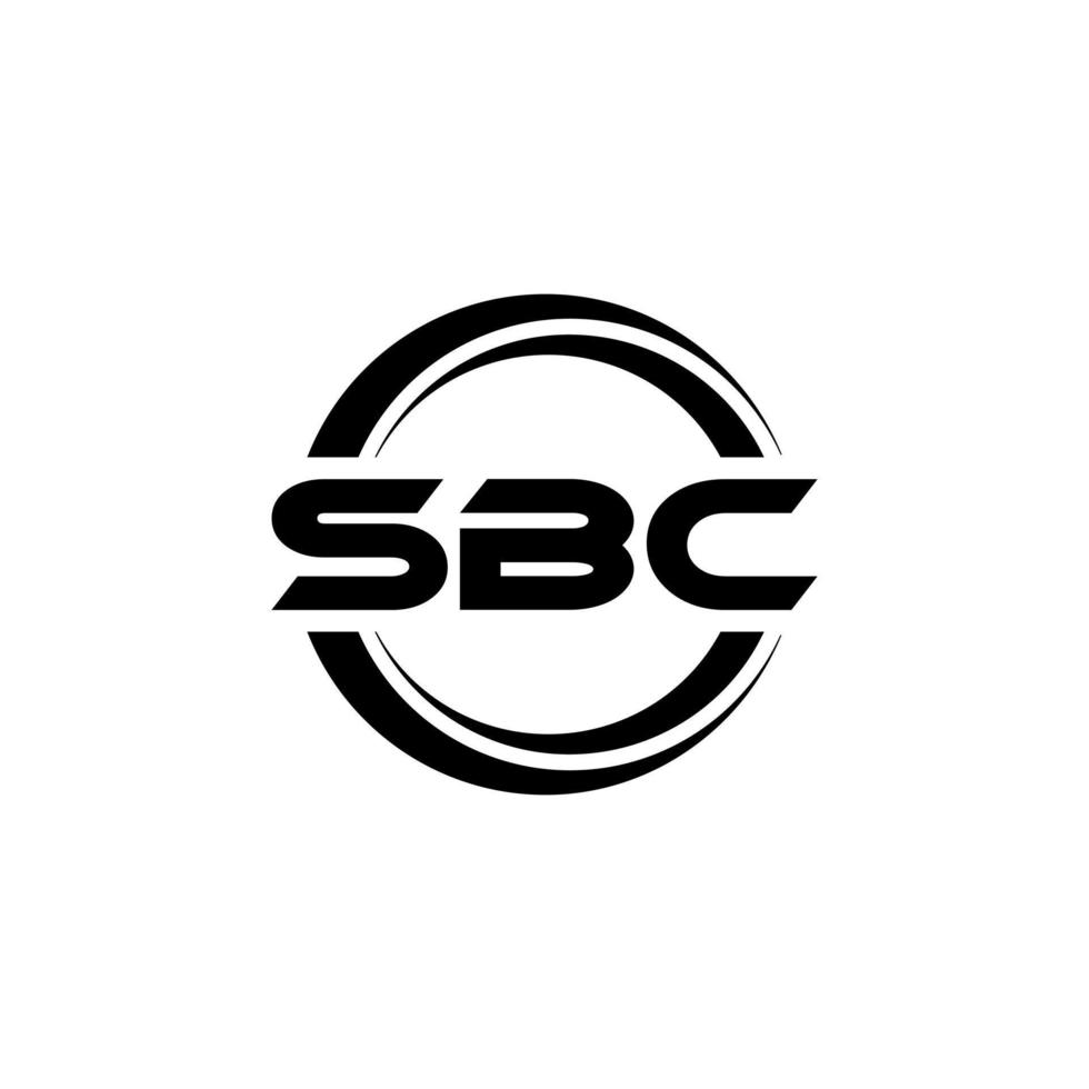 sbc brief logo ontwerp in illustratie. vector logo, schoonschrift ontwerpen voor logo, poster, uitnodiging, enz.