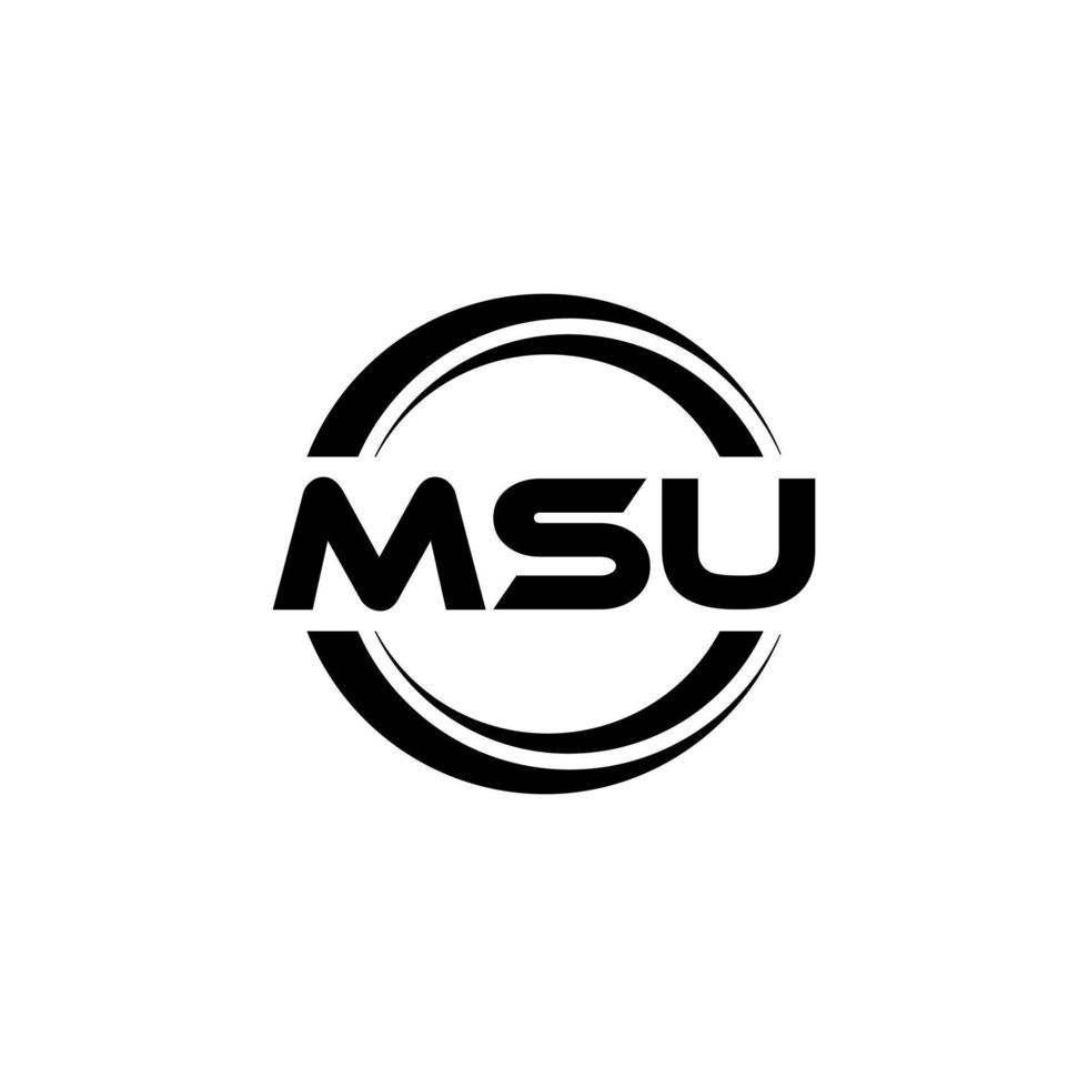 msu brief logo ontwerp in illustratie. vector logo, schoonschrift ontwerpen voor logo, poster, uitnodiging, enz.