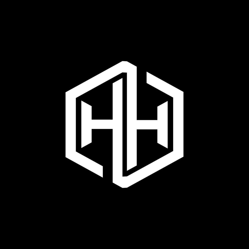 hh brief logo ontwerp in illustratie. vector logo, schoonschrift ontwerpen voor logo, poster, uitnodiging, enz.