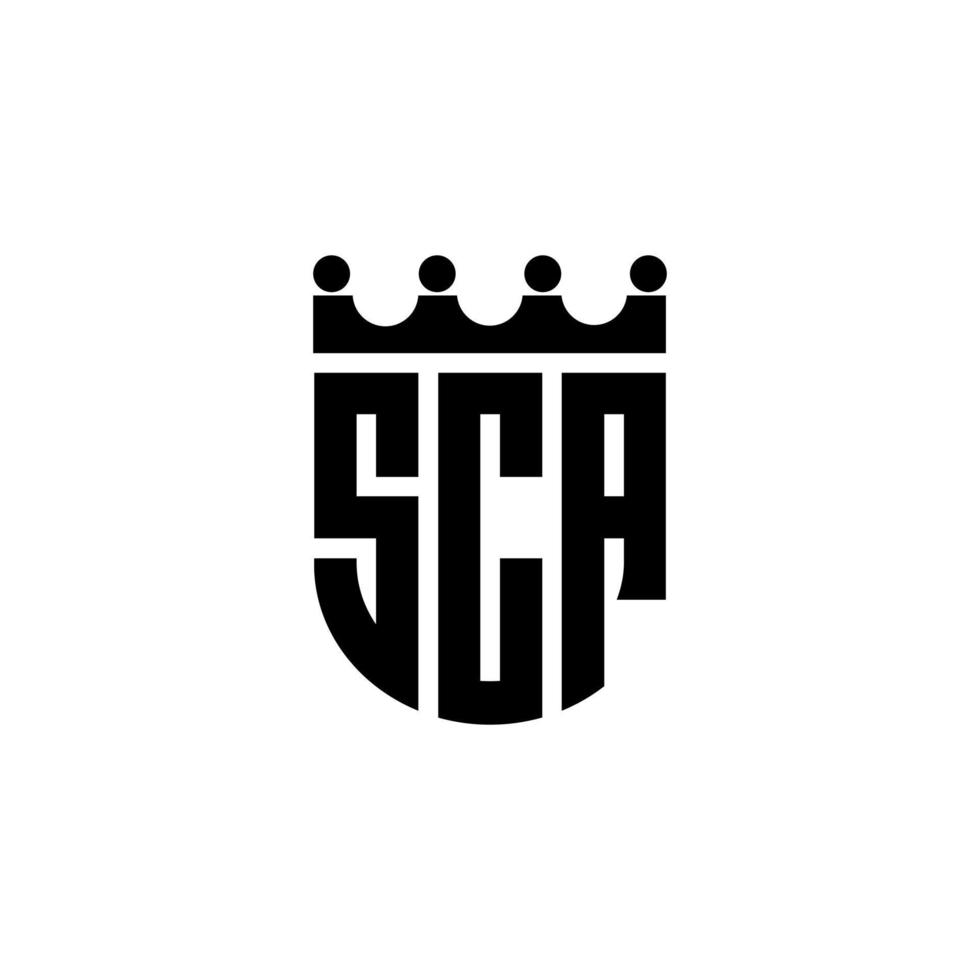 sca brief logo ontwerp in illustratie. vector logo, schoonschrift ontwerpen voor logo, poster, uitnodiging, enz.