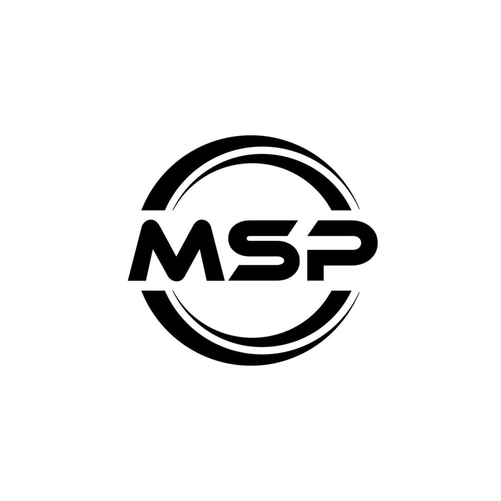 msp brief logo ontwerp in illustratie. vector logo, schoonschrift ontwerpen voor logo, poster, uitnodiging, enz.