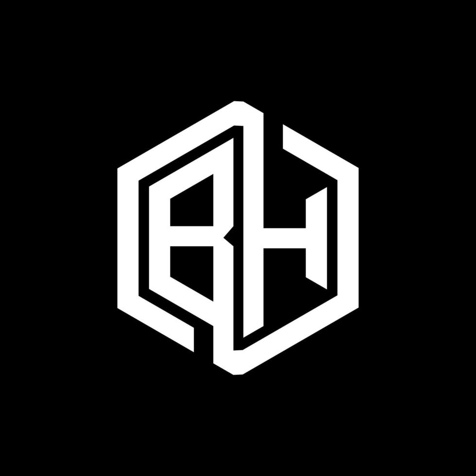 bh brief logo ontwerp in illustratie. vector logo, schoonschrift ontwerpen voor logo, poster, uitnodiging, enz.