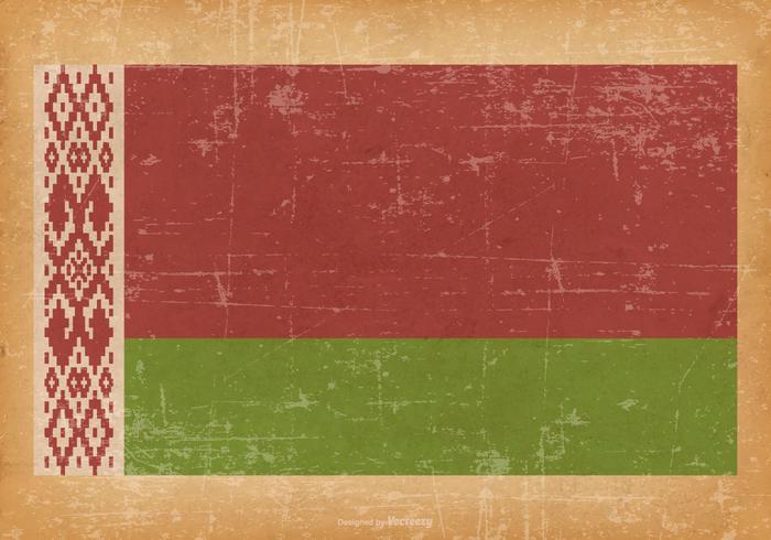 Vlag Grunge van Wit-Rusland vector