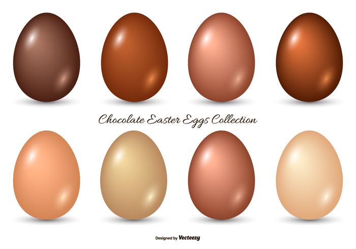 Chocolate Easter Egg Collection vector