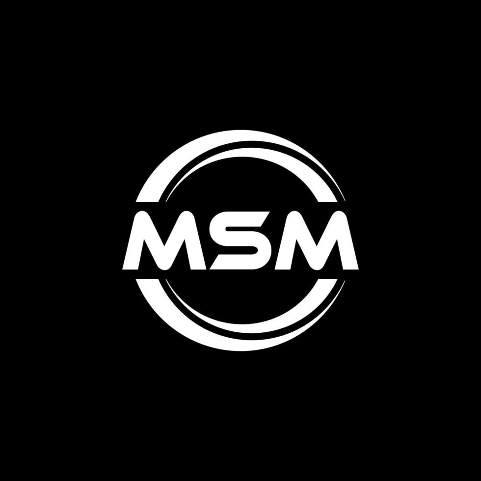 msm brief logo ontwerp in illustratie. vector logo, schoonschrift ontwerpen voor logo, poster, uitnodiging, enz.