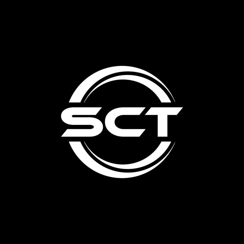 sct brief logo ontwerp in illustratie. vector logo, schoonschrift ontwerpen voor logo, poster, uitnodiging, enz.