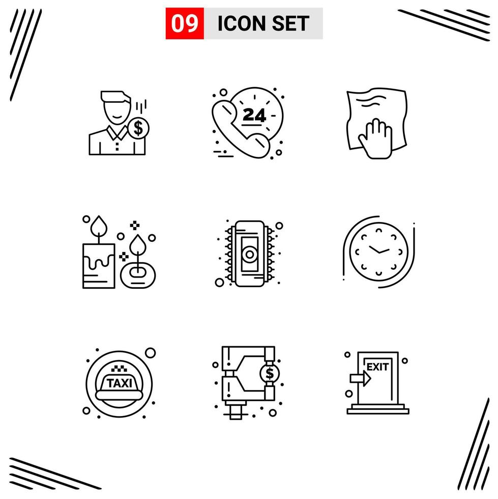 9 pictogrammen lijn stijl rooster gebaseerd creatief schets symbolen voor website ontwerp gemakkelijk lijn icoon tekens geïsoleerd Aan wit achtergrond 9 icoon reeks vector