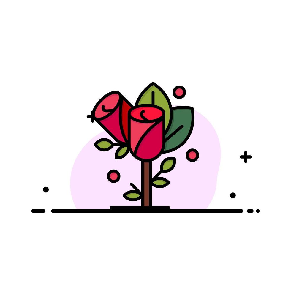 bloem liefde hart bruiloft bedrijf logo sjabloon vlak kleur vector