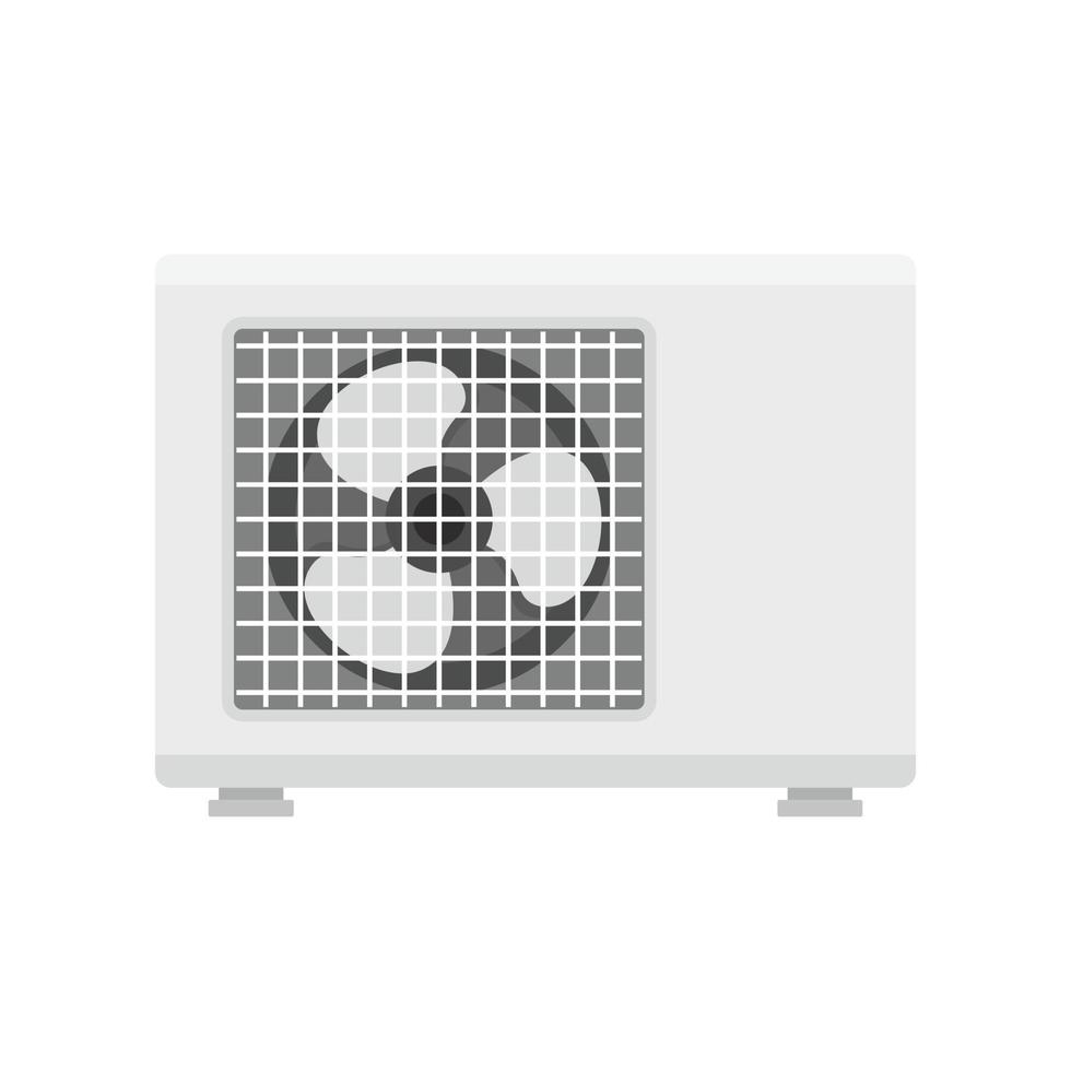 buitenshuis conditioner ventilator icoon, vlak stijl vector