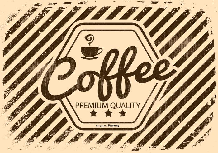 Vinatge Retro Coffee Illustratie vector