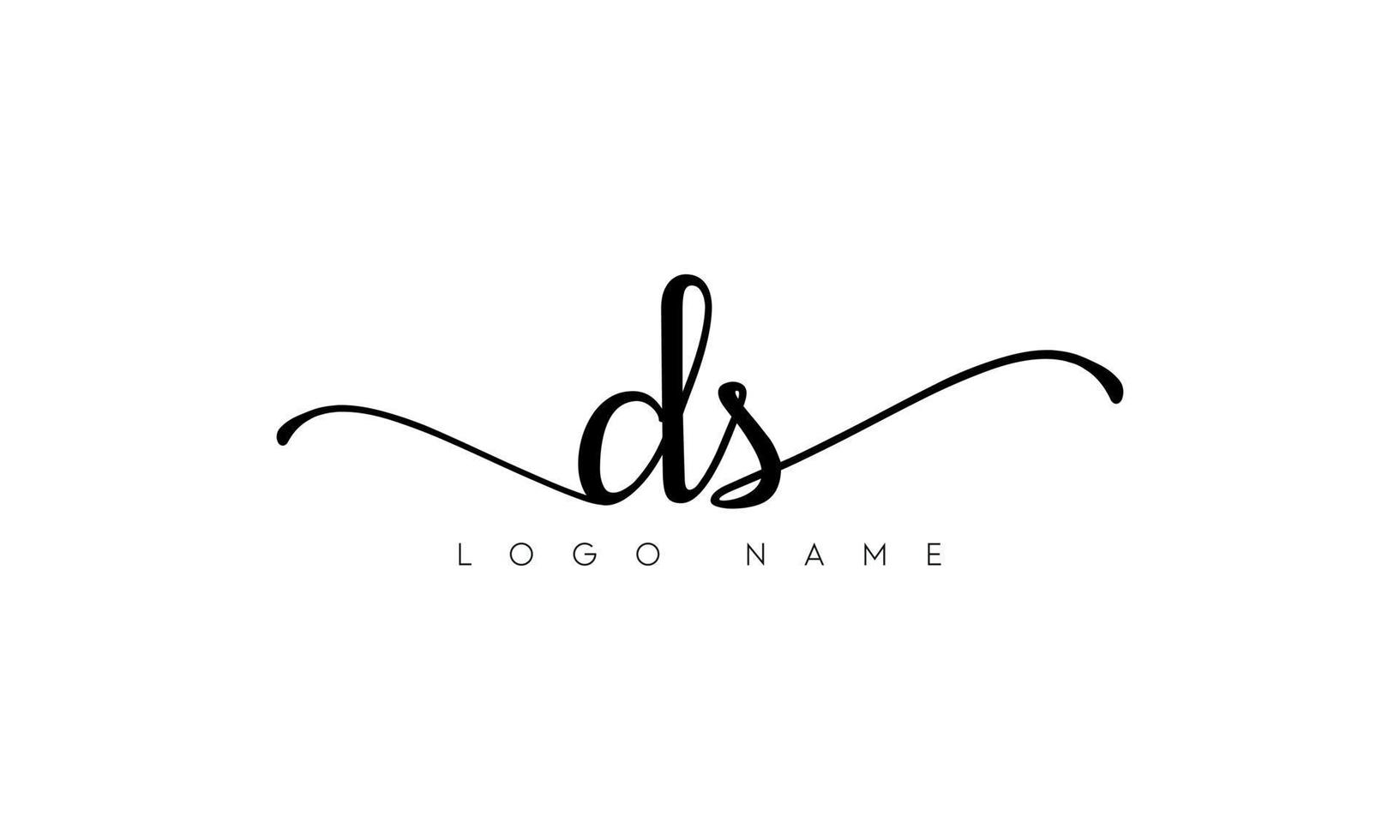 handschrift brief ds logo pro vector het dossier pro vector pro vector