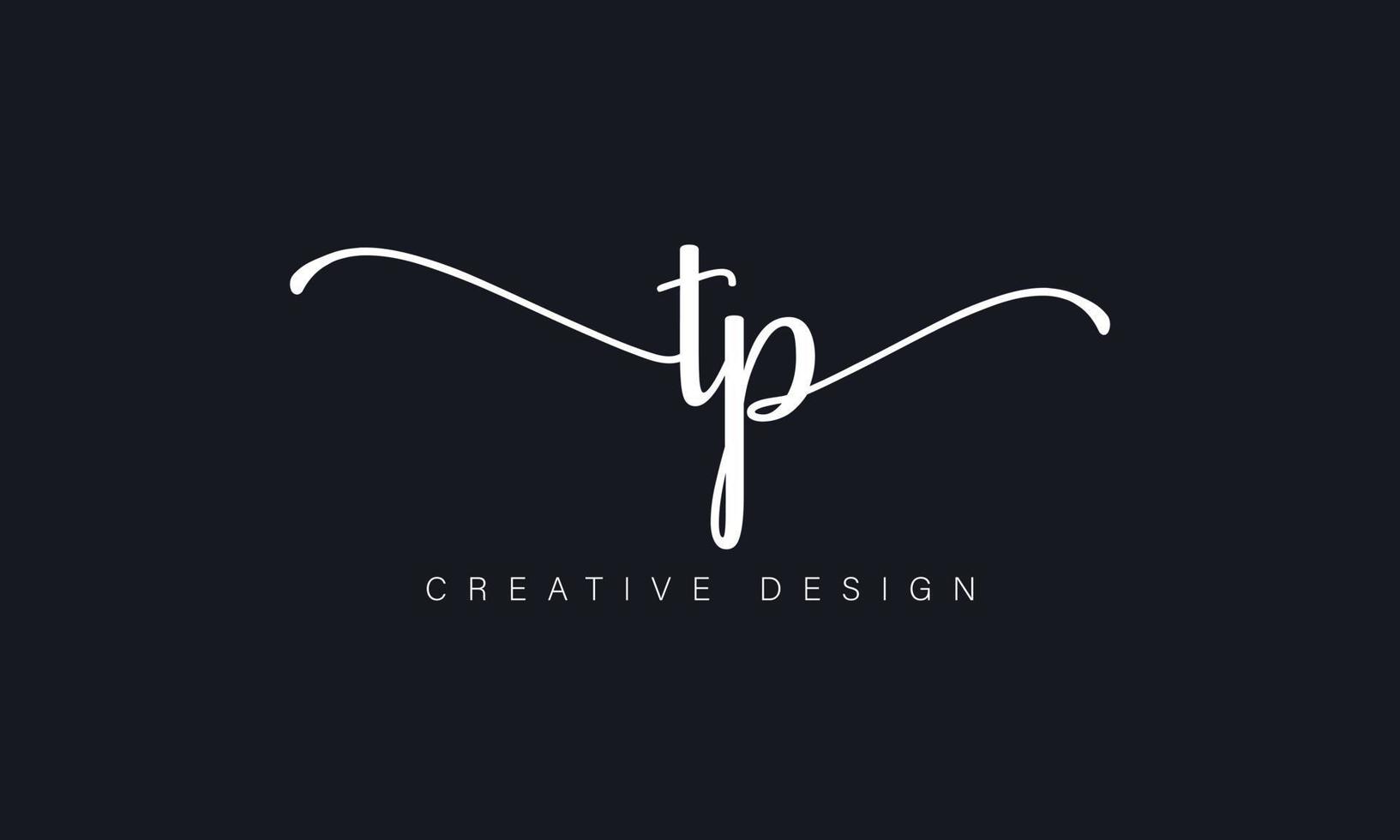 handschrift brief tp logo pro vector het dossier pro vector pro vector