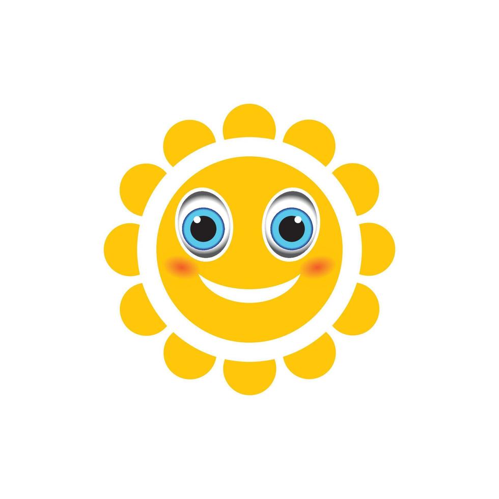 zon glimlach emoticon logo afbeeldingen vector