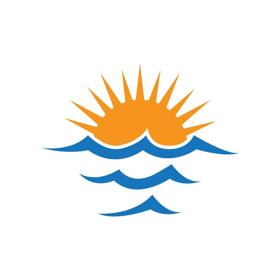 sunset beach logo afbeeldingen vector