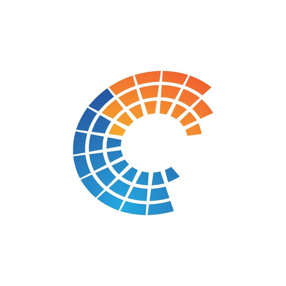 zonne- tech logo sjabloon vector