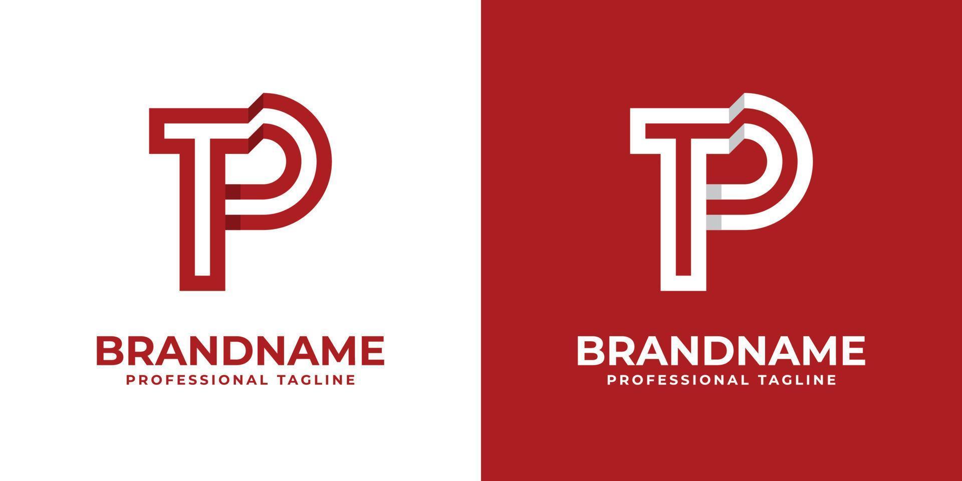 modern brief tp logo, geschikt voor ieder bedrijf of identiteit met tp pt initialen. vector