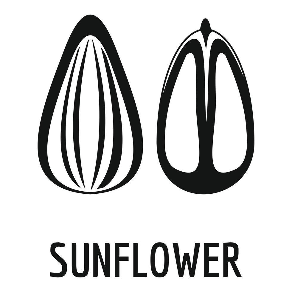 zonnebloem zaad icoon, gemakkelijk stijl vector