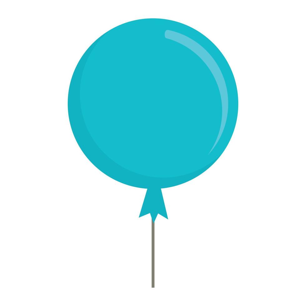 blauw lucht ballon icoon, vlak stijl vector