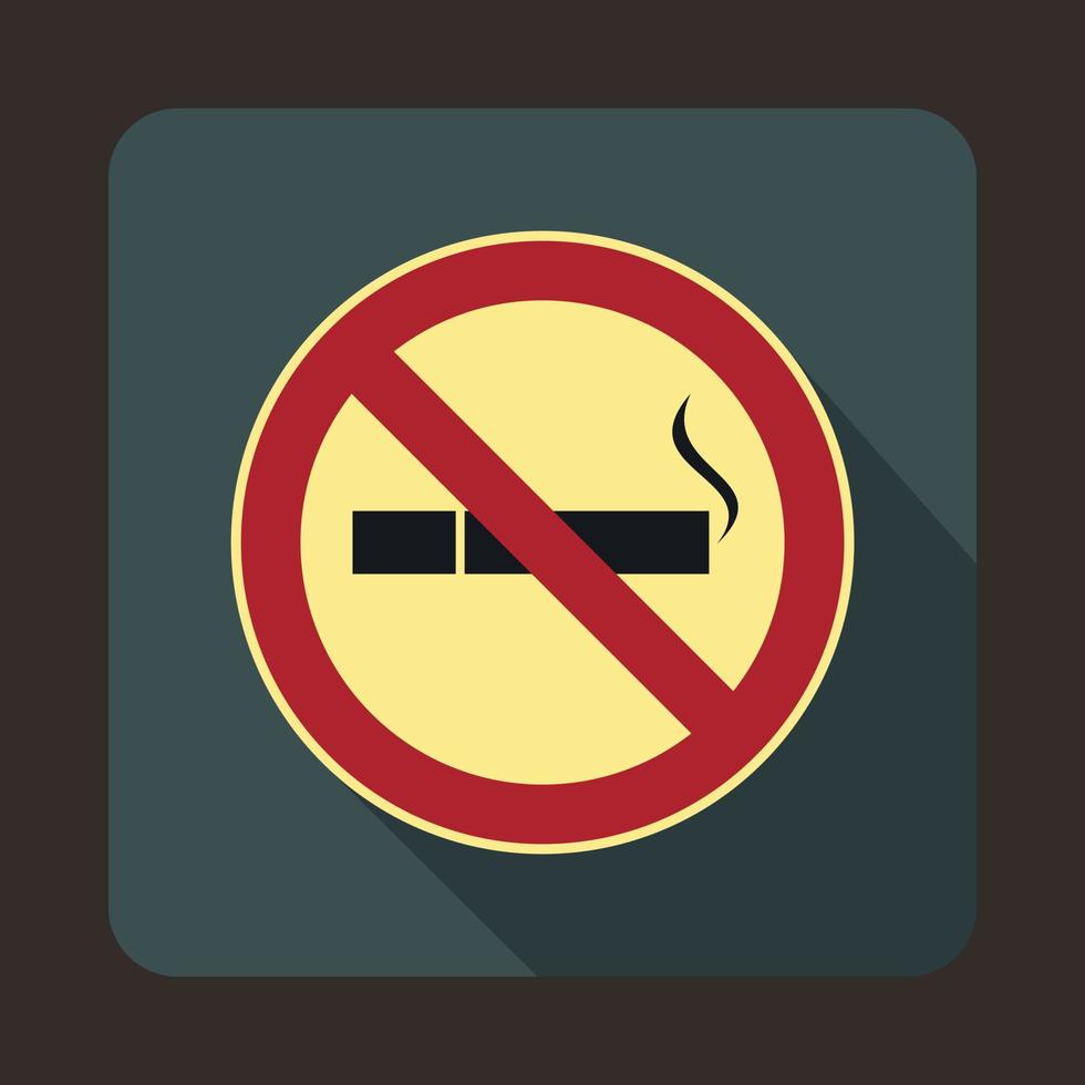 Nee roken teken icoon in vlak stijl vector