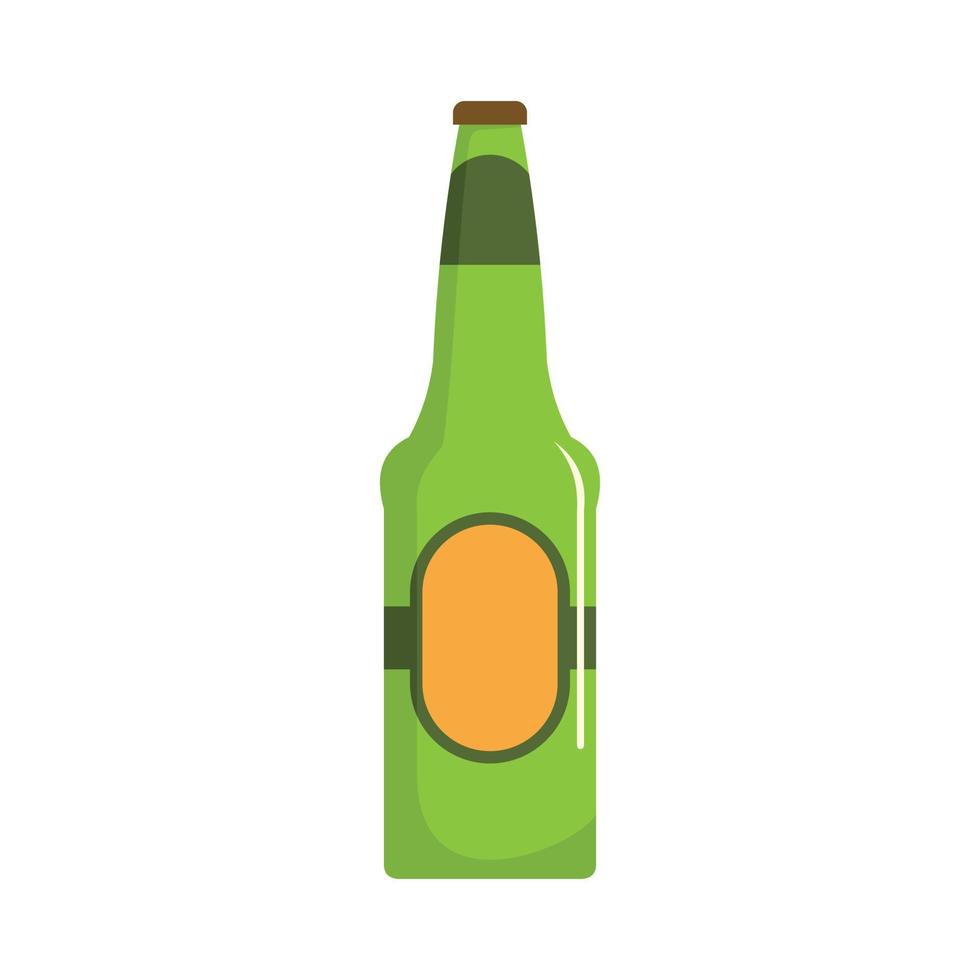 fles bier icoon, vlak stijl. vector