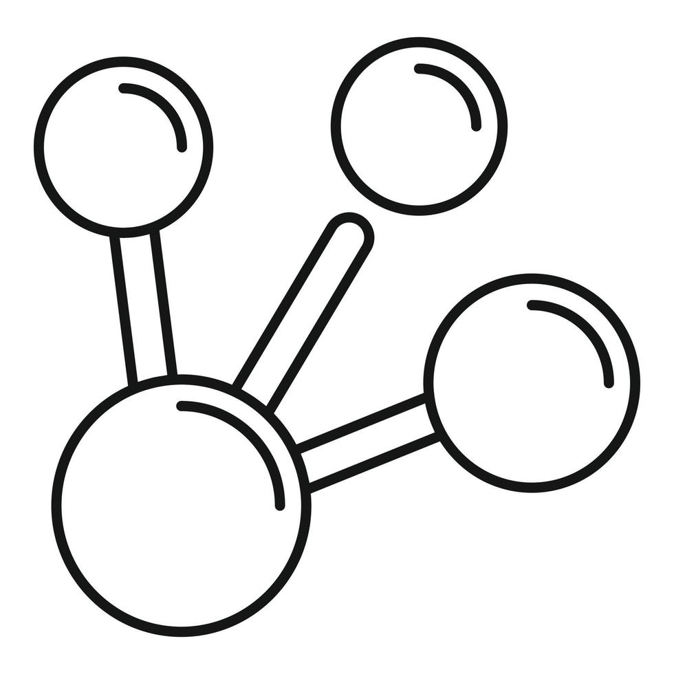fysica molecuul icoon, schets stijl vector
