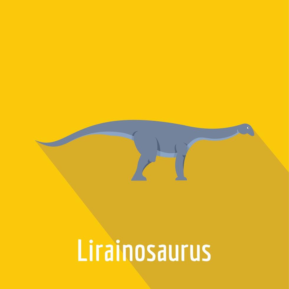 lirainosaurus icoon, vlak stijl. vector