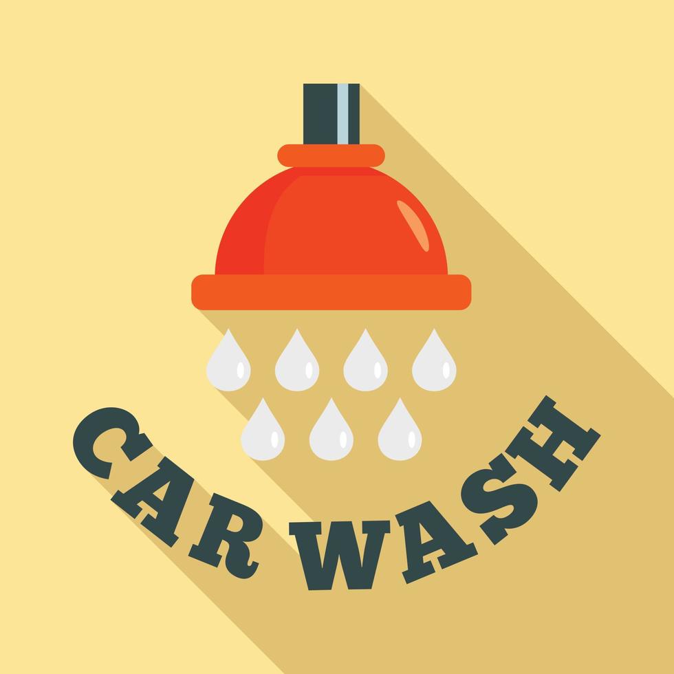water laten vallen auto wassen logo, vlak stijl vector