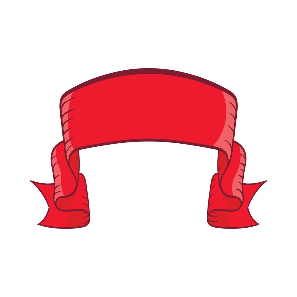rood banier icoon, tekenfilm stijl vector