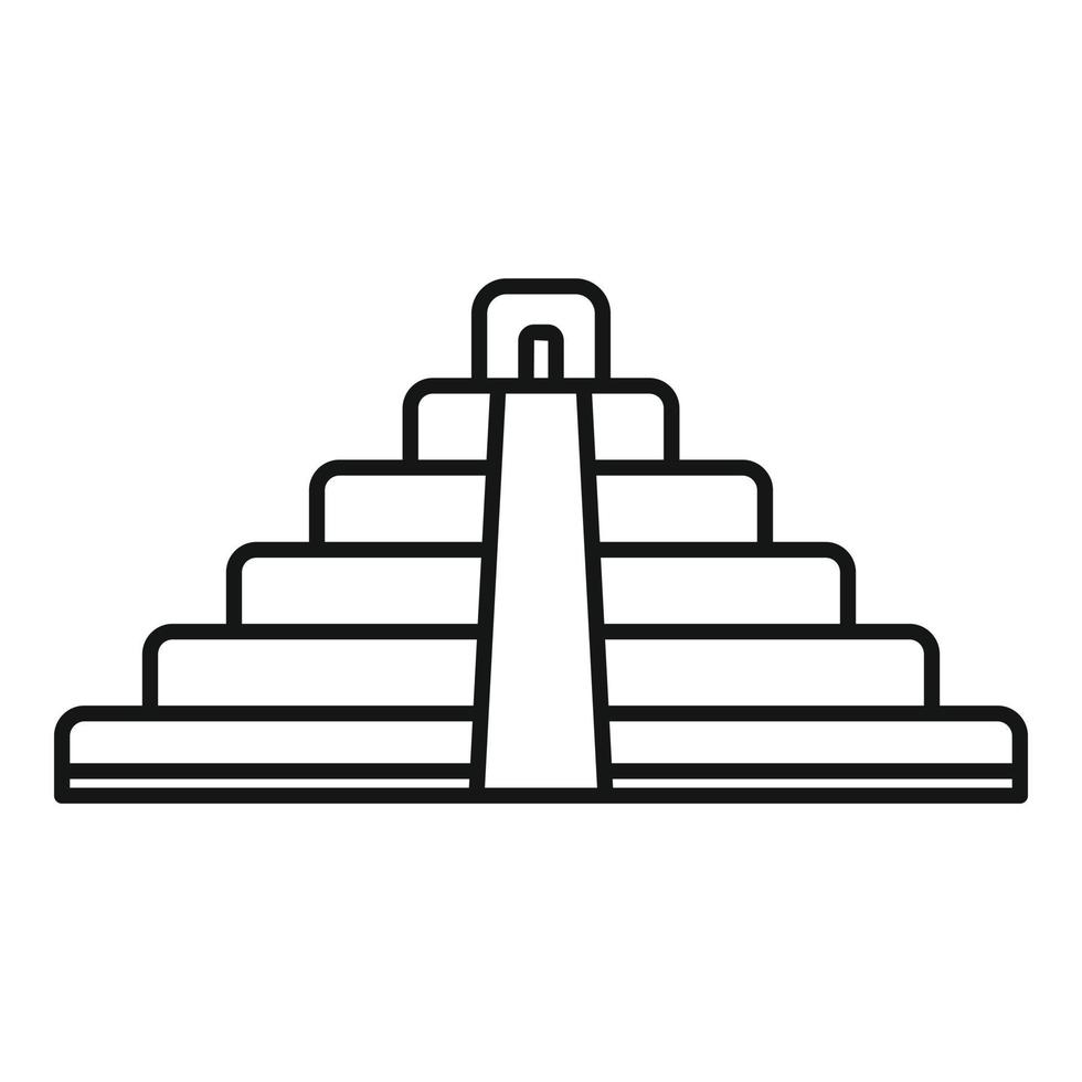 Brazilië piramide icoon, schets stijl vector